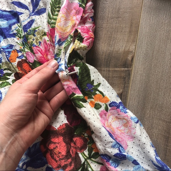 Farm Rio floral printed ruffle mini dress - Picture 5 of 8